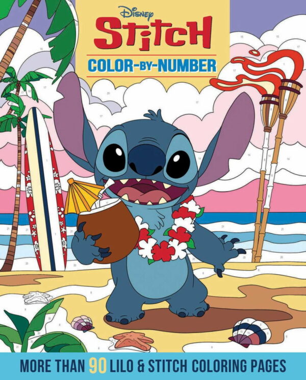 Bazeror Disney Stitch Color-By-Number, 192 pages (Paperback)